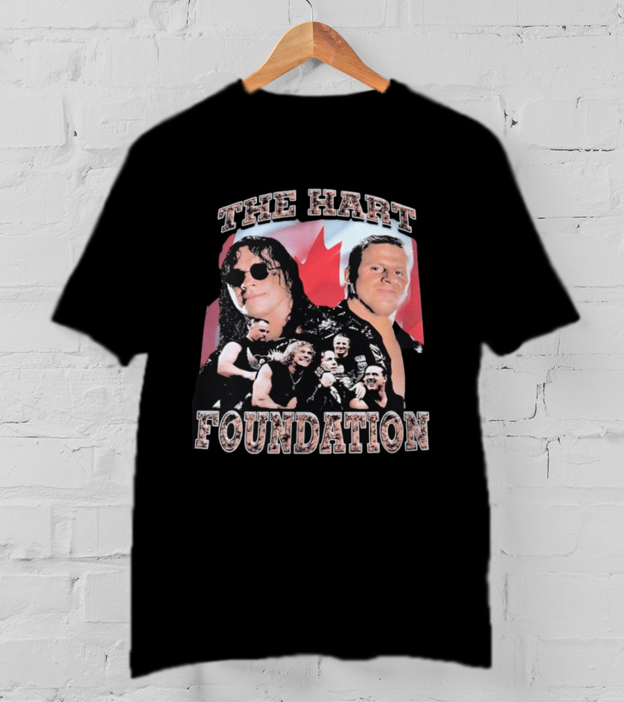 The Hart Foundation 1997 Wrestling Team Canada Flag T-Shirt