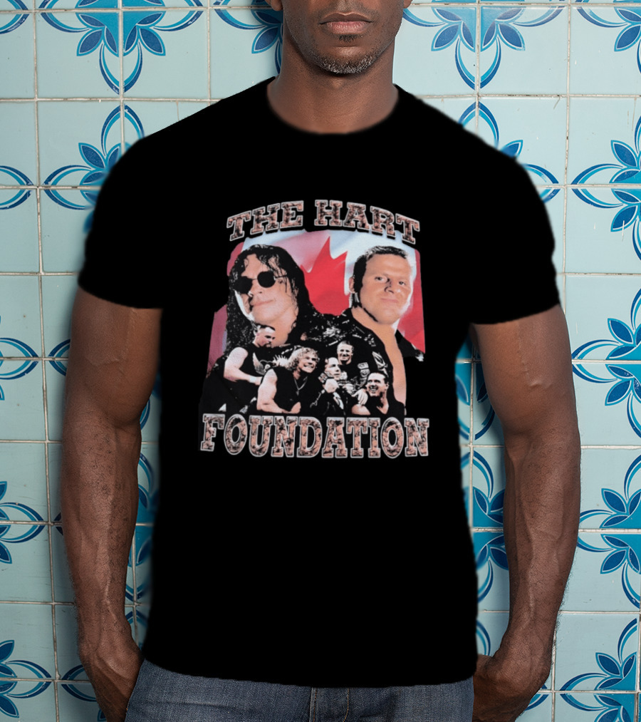 The Hart Foundation 1997 Wrestling Team Canada Flag T-Shirt
