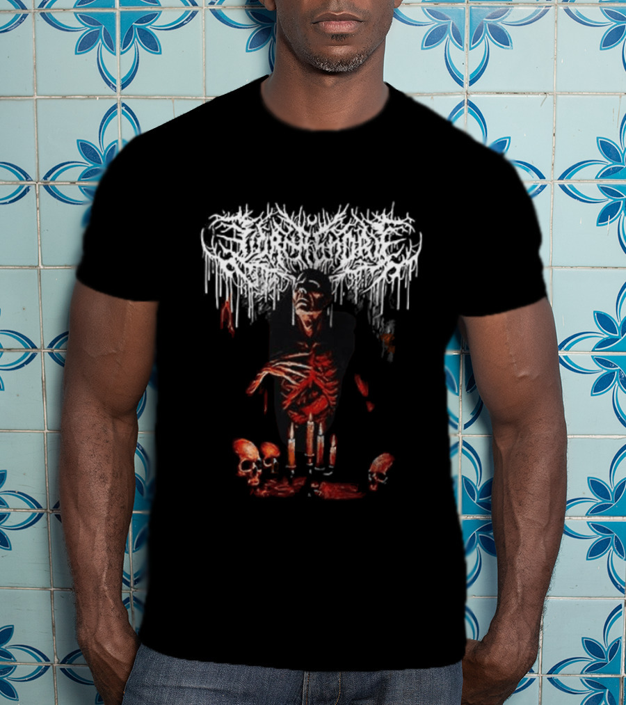 The Sweat & Blood Tour Everblack Festering Within Me Skeleton T-Shirt