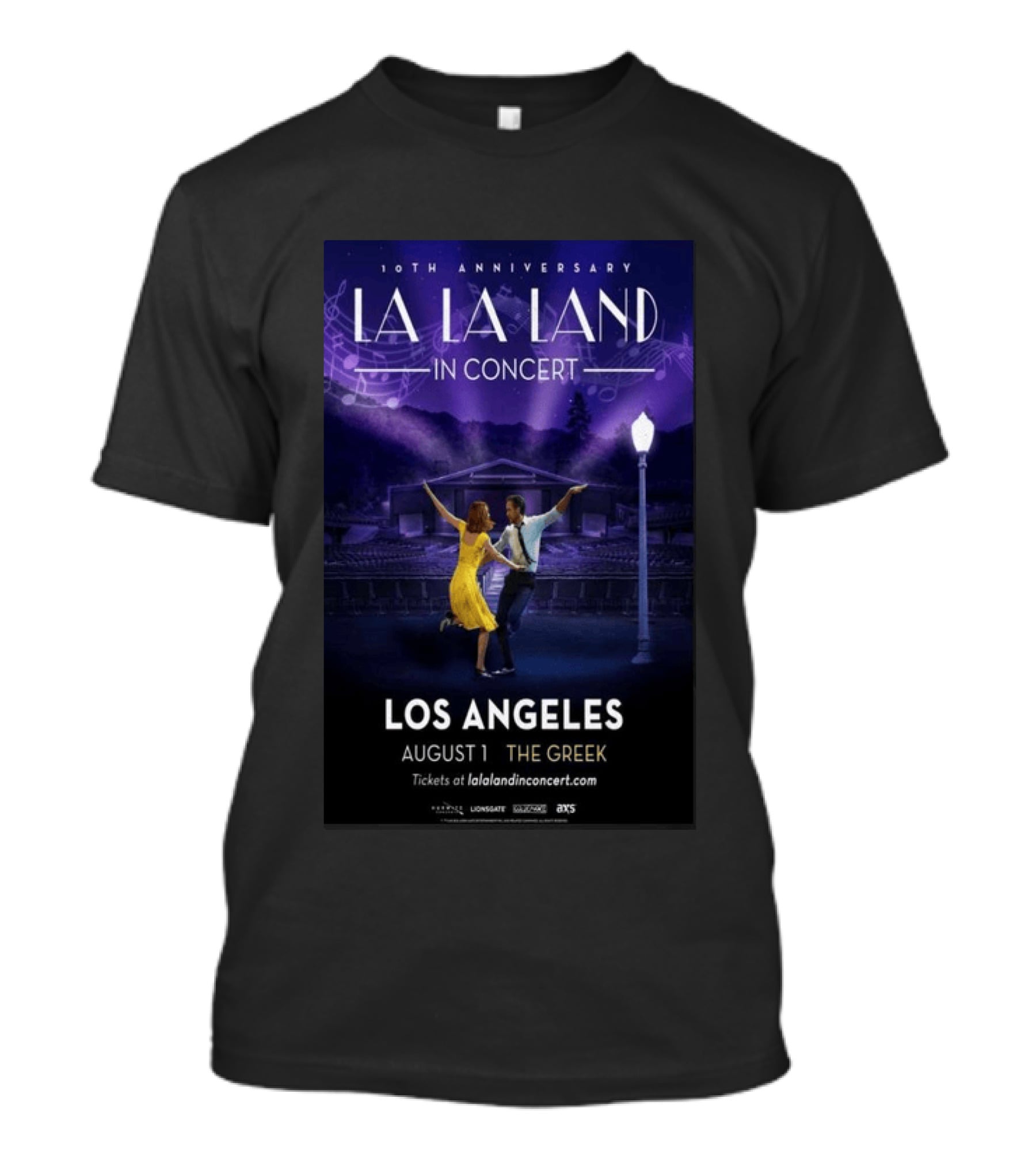10th Anniversary La La Land In Concert Los Angeles August 1 The Greek Theatre T-Shirt