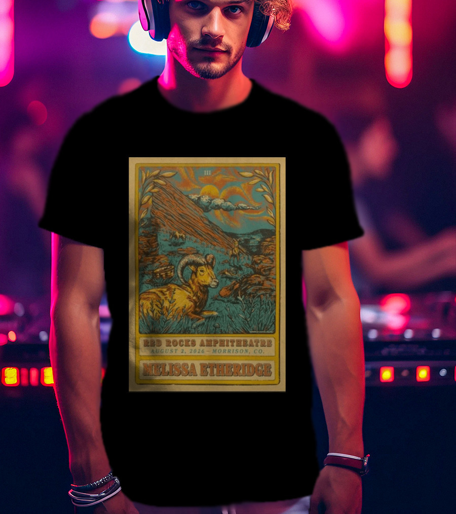 Melissa Etheridge Red Rocks Amphitheatre Morrison CO August 2 2026 T-Shirt