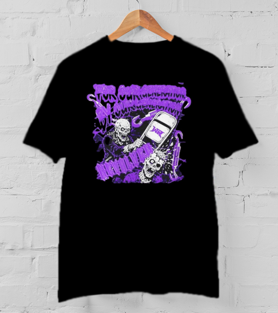 Wrestling Revolver For Our Generation Skeletons Purple T-Shirt