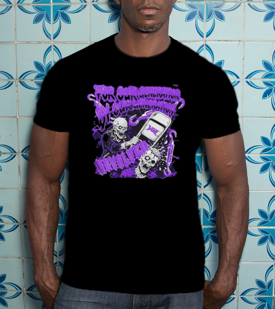 Wrestling Revolver For Our Generation Skeletons Purple T-Shirt