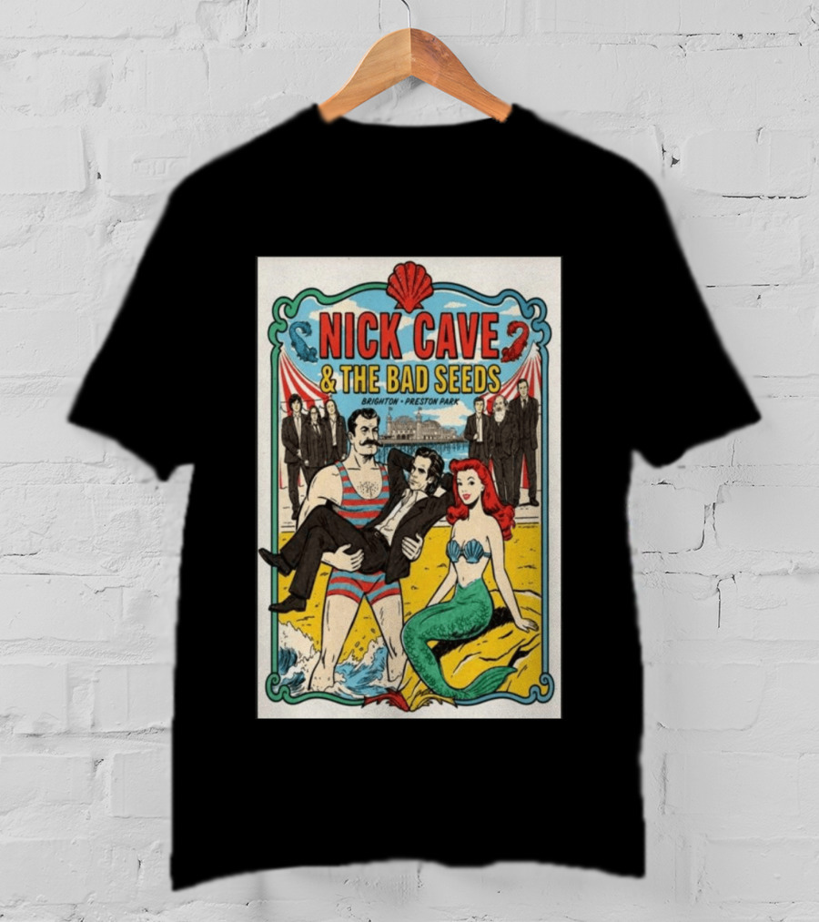 Nick Cave And The Bad Seeds Brighton Preston Park Mermaid T-Shirt