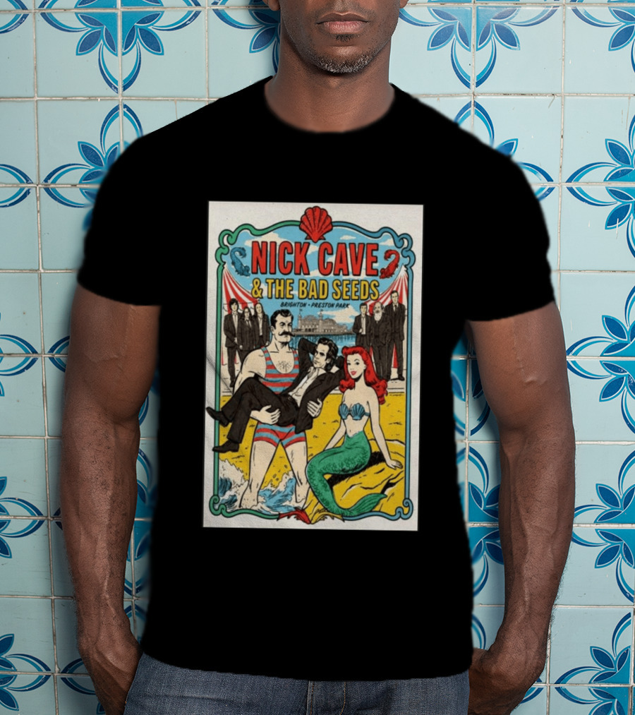 Nick Cave And The Bad Seeds Brighton Preston Park Mermaid T-Shirt