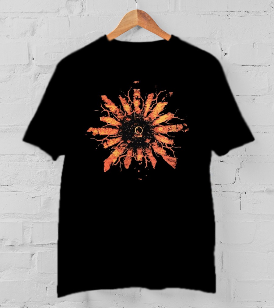 Orange Sun Root Nature Burst Roots Radiating Energy T-Shirt