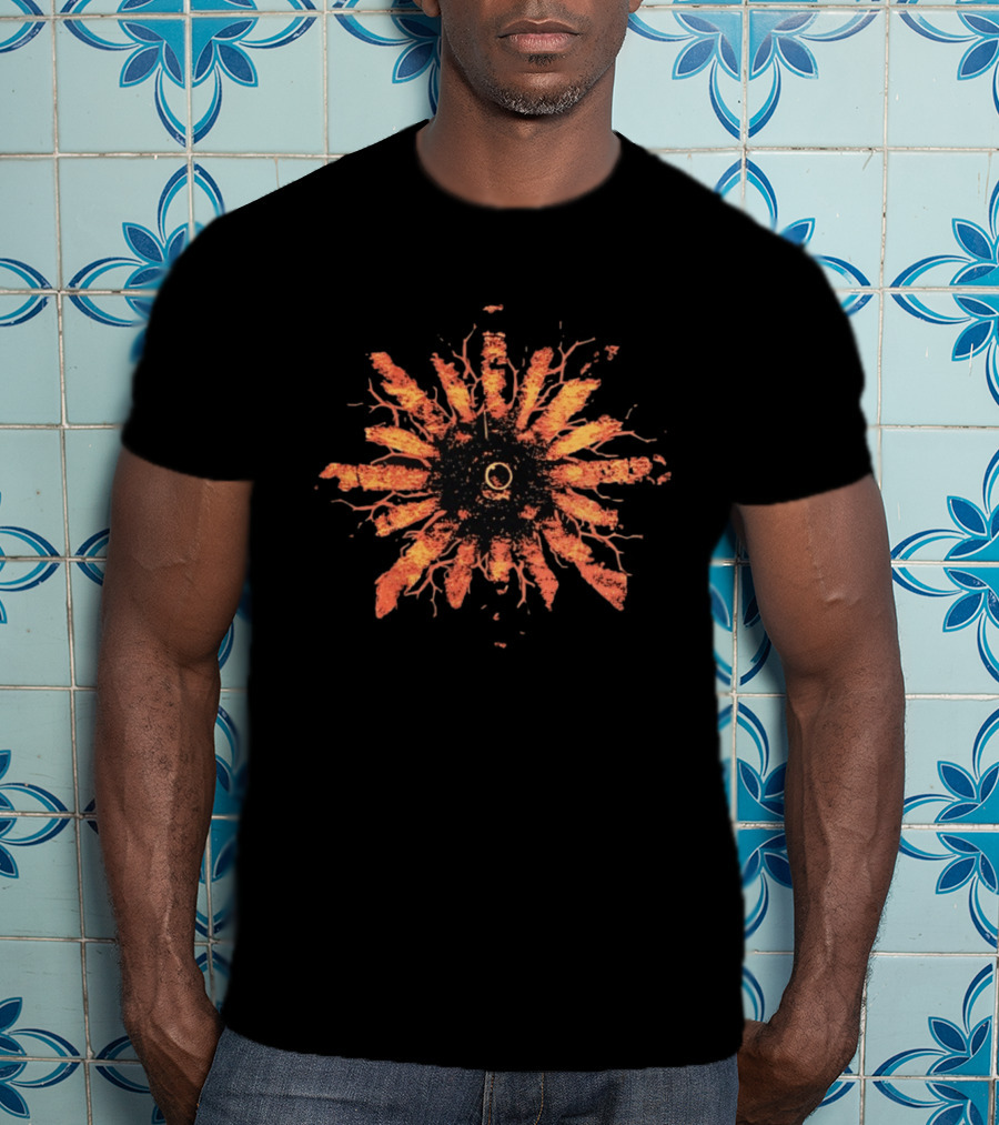 Orange Sun Root Nature Burst Roots Radiating Energy T-Shirt