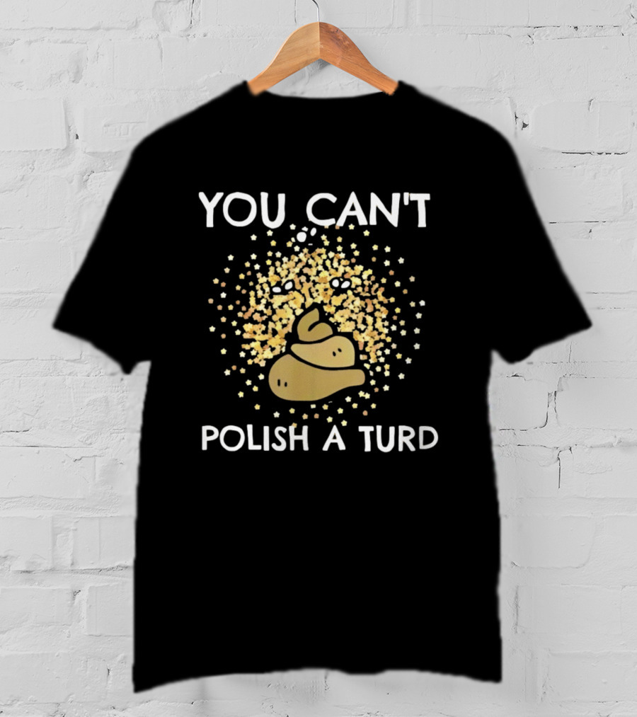 You Can't Polish A Turd Funny Poop Idiom With Glitter Effect T-Shirt