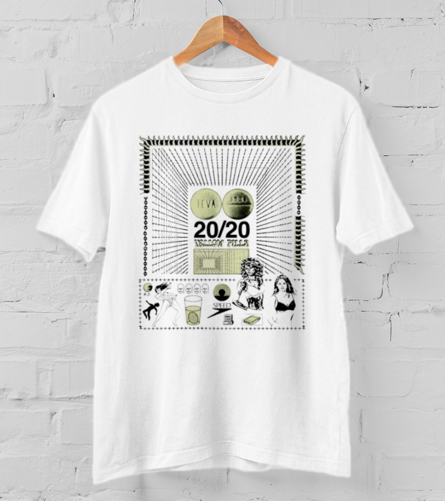 Teva 3526 20 20 Yellow Pills Speed RS Psychedelic T-Shirt
