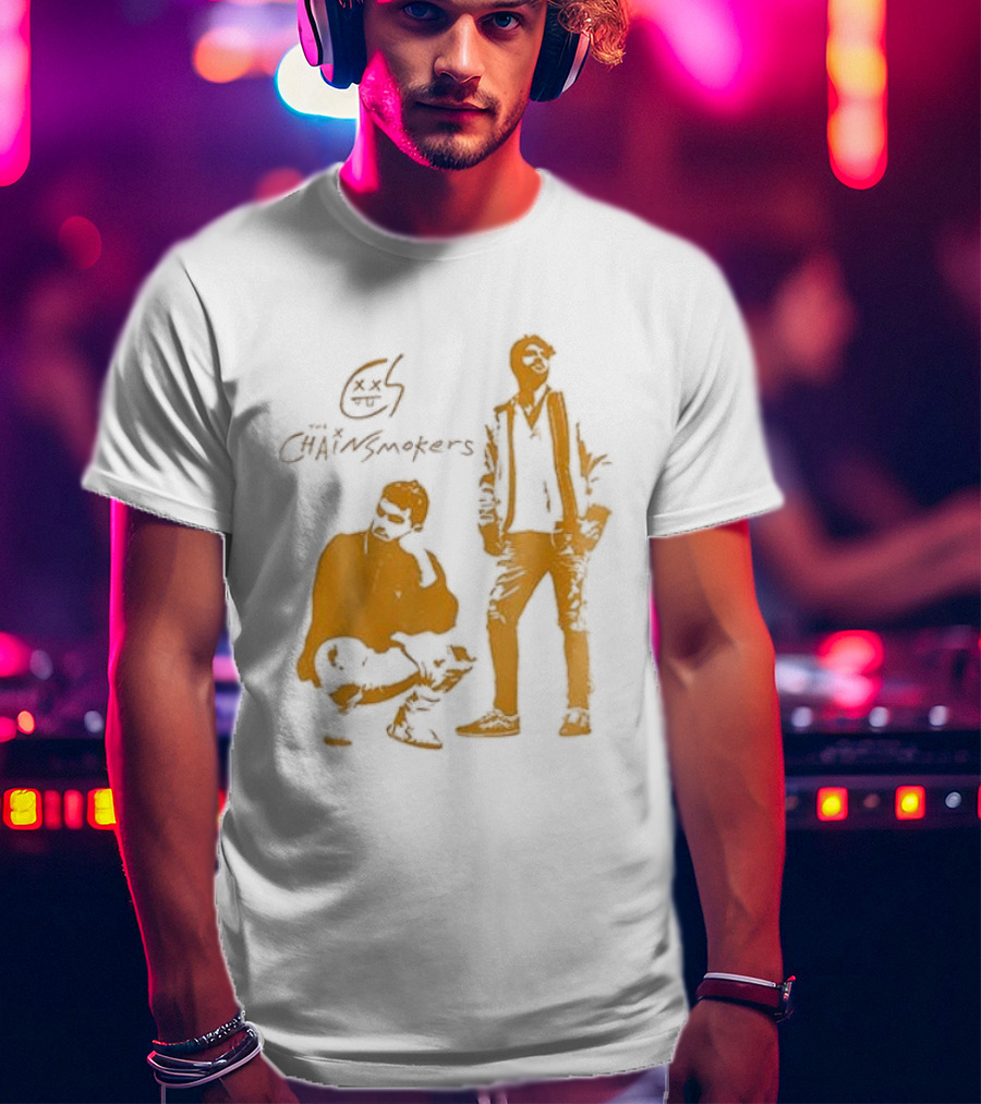 The Chainsmokers Tour Silhouette Band Icon Sketch T-Shirt