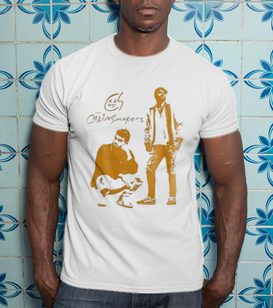 The Chainsmokers Tour Silhouette Band Icon Sketch T-Shirt