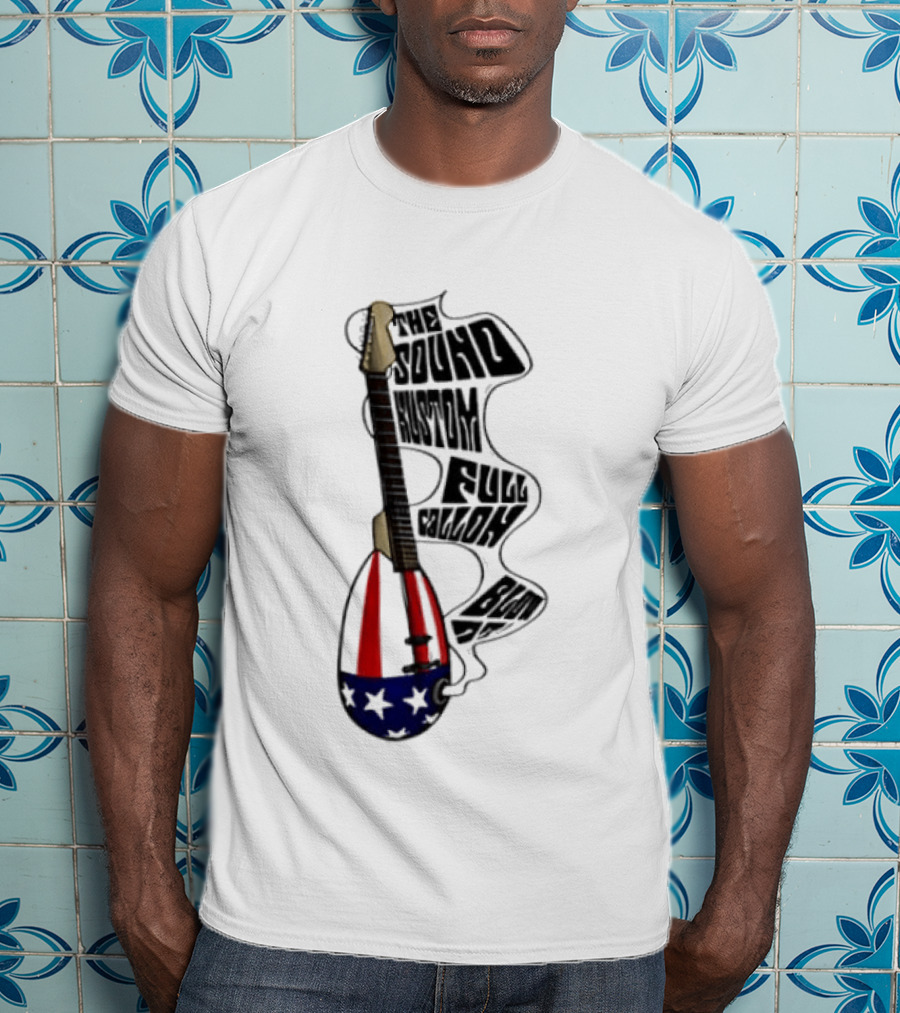 The Sound Kustom Full Gallon Blow Up Patriotic Guitar Americana T-Shirt