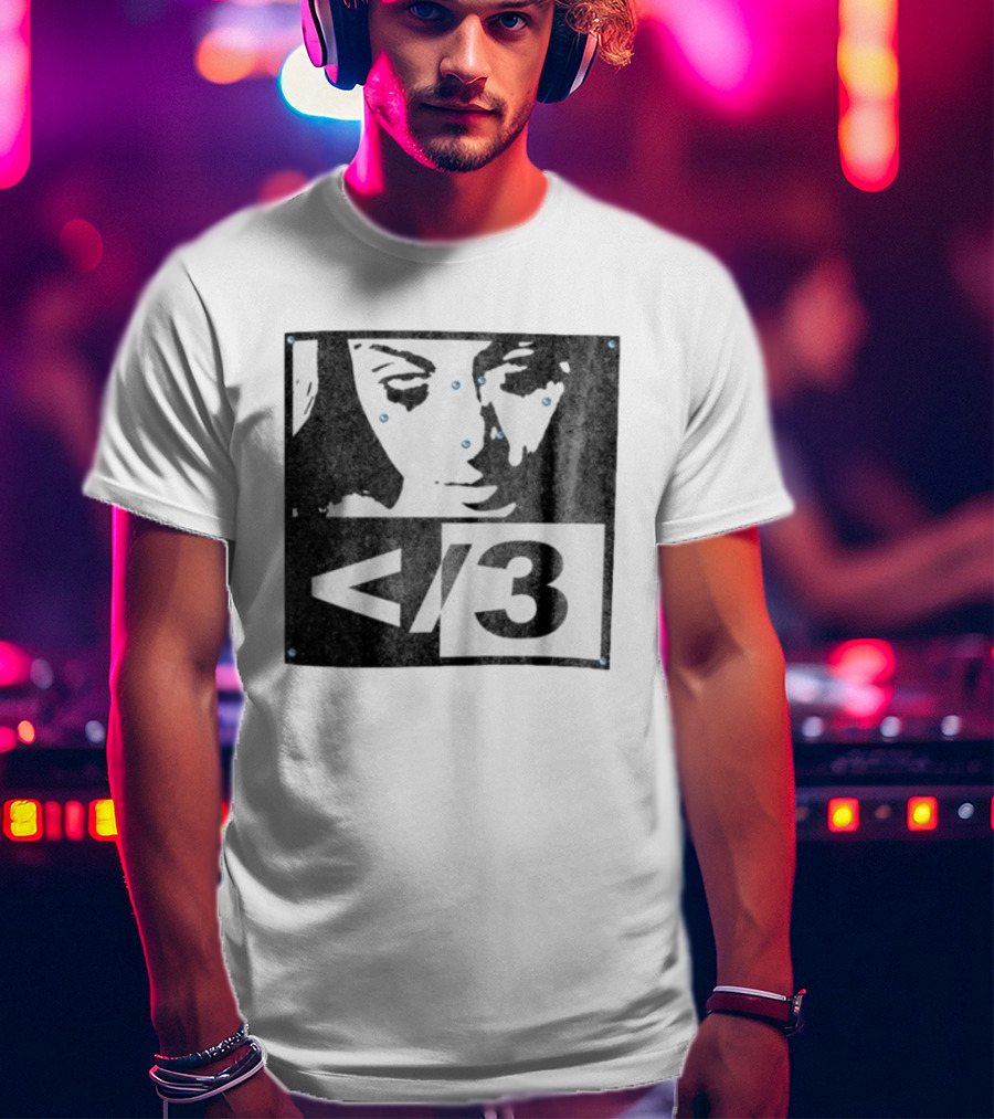 Destroy Lonely Store Piercing Face Black White <3 T-Shirt