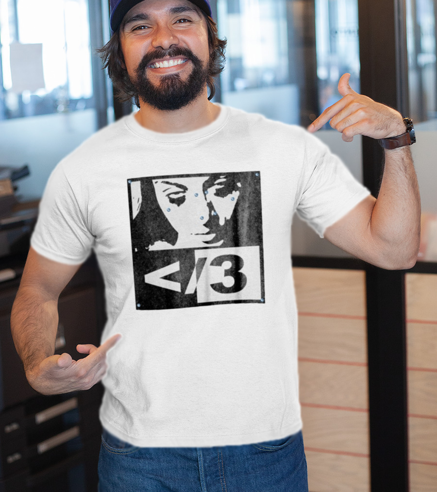 Destroy Lonely Store Piercing Face Black White <3 T-Shirt