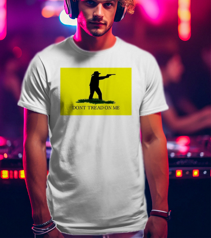 Jordan Salinas Don't Tread On Me Cowboy Silhouette Yellow T-Shirt