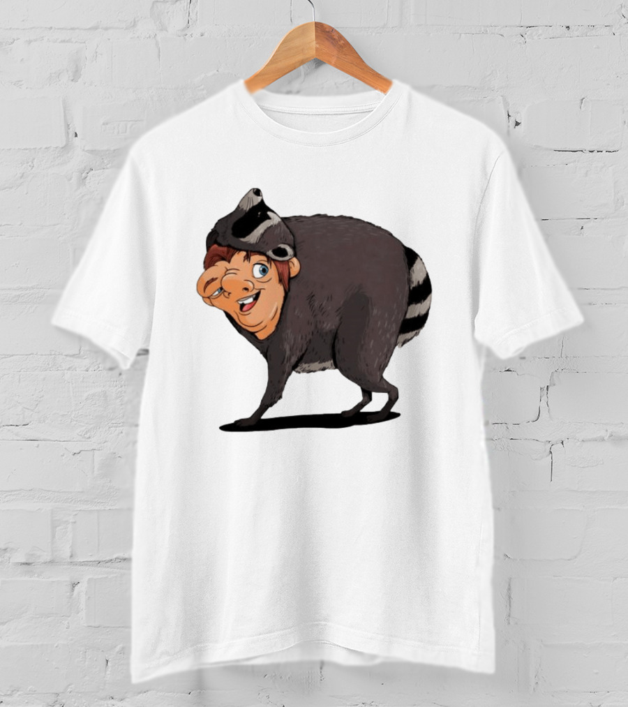 Raccoon Boy Animal Costume Quirky T-Shirt