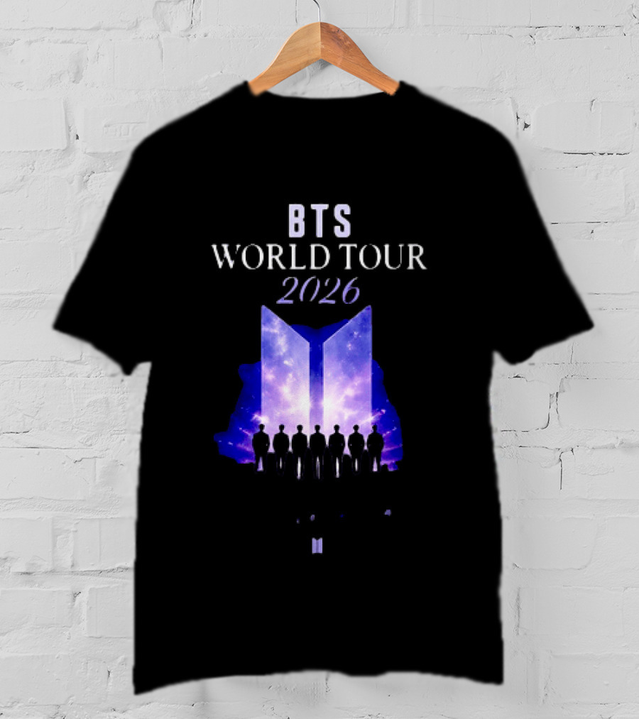 BTS World Tour 2026 Forever We Are Young Concert Silhouettes Galaxy T-Shirt