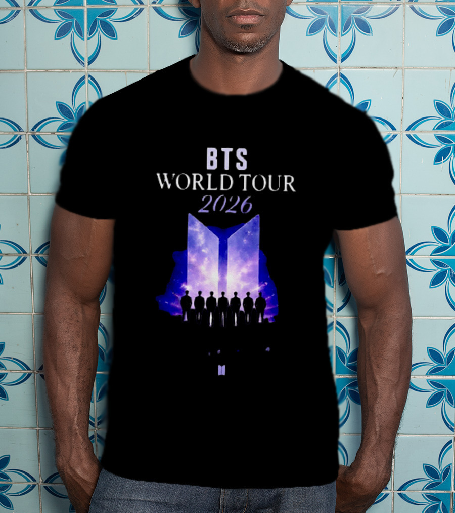 BTS World Tour 2026 Forever We Are Young Concert Silhouettes Galaxy T-Shirt