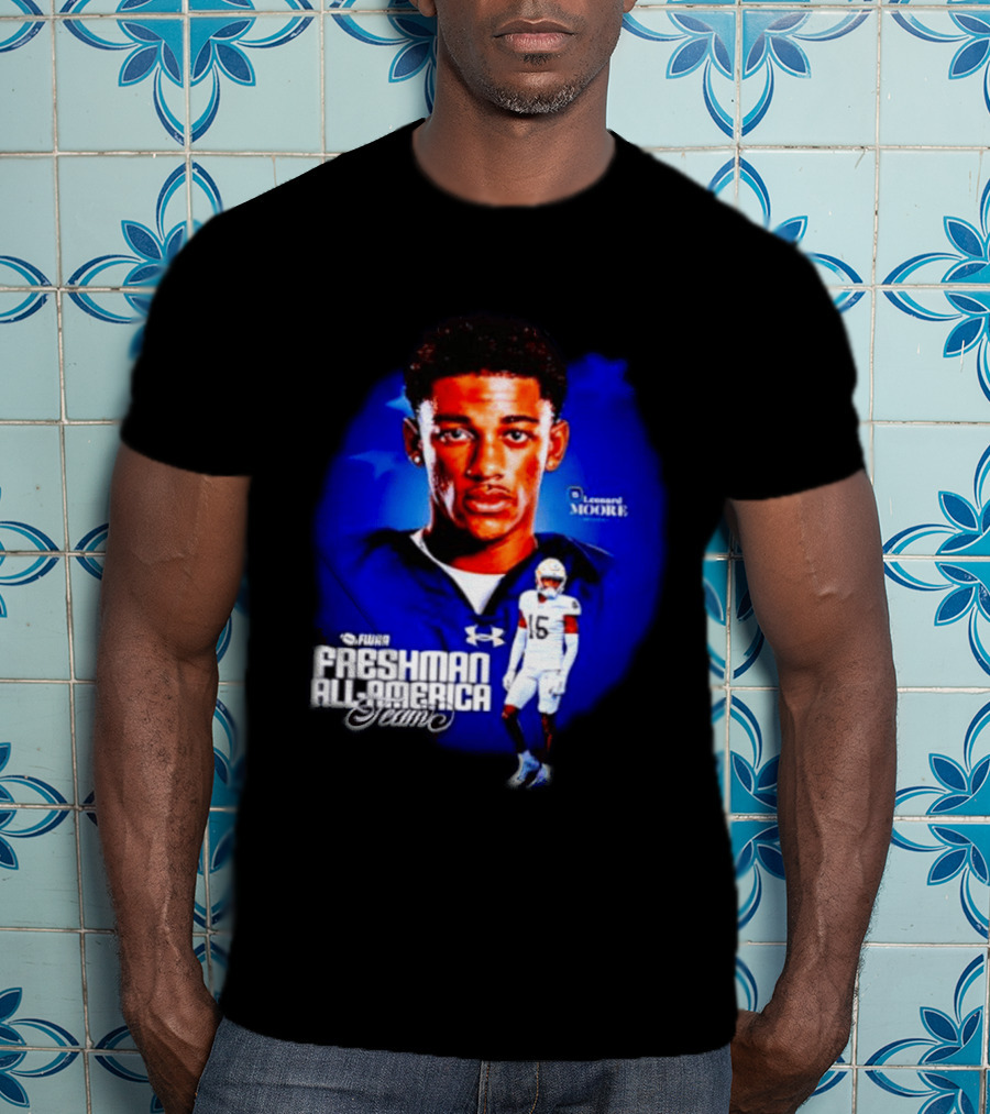 Leonard Moore Notre Dame Football FWAA Freshman All America Team Under Armour T-Shirt