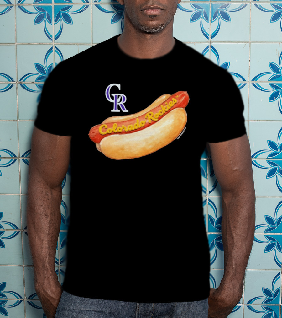 Colorado Rockies Hot Dog Tiny Turnip Women's T-Shirt