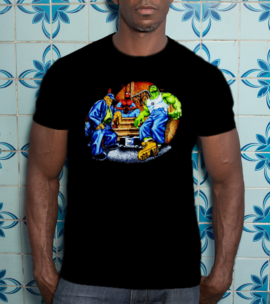 Marvel The Thing Spider Man Hulk Hip Hop T-Shirt
