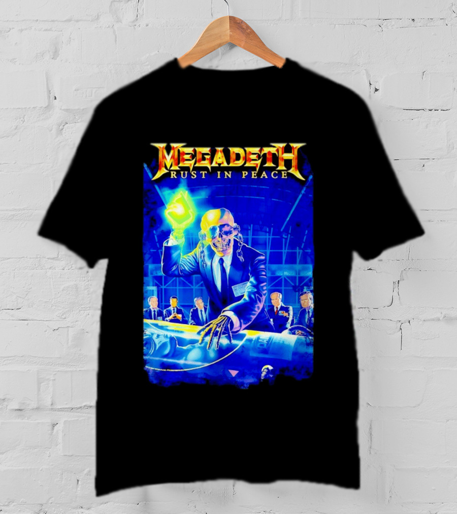 Megadeth Rust In Peace Vic Rattlehead Thrash Metal Classic Album T-Shirt
