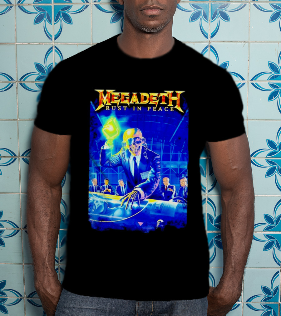 Megadeth Rust In Peace Vic Rattlehead Thrash Metal Classic Album T-Shirt