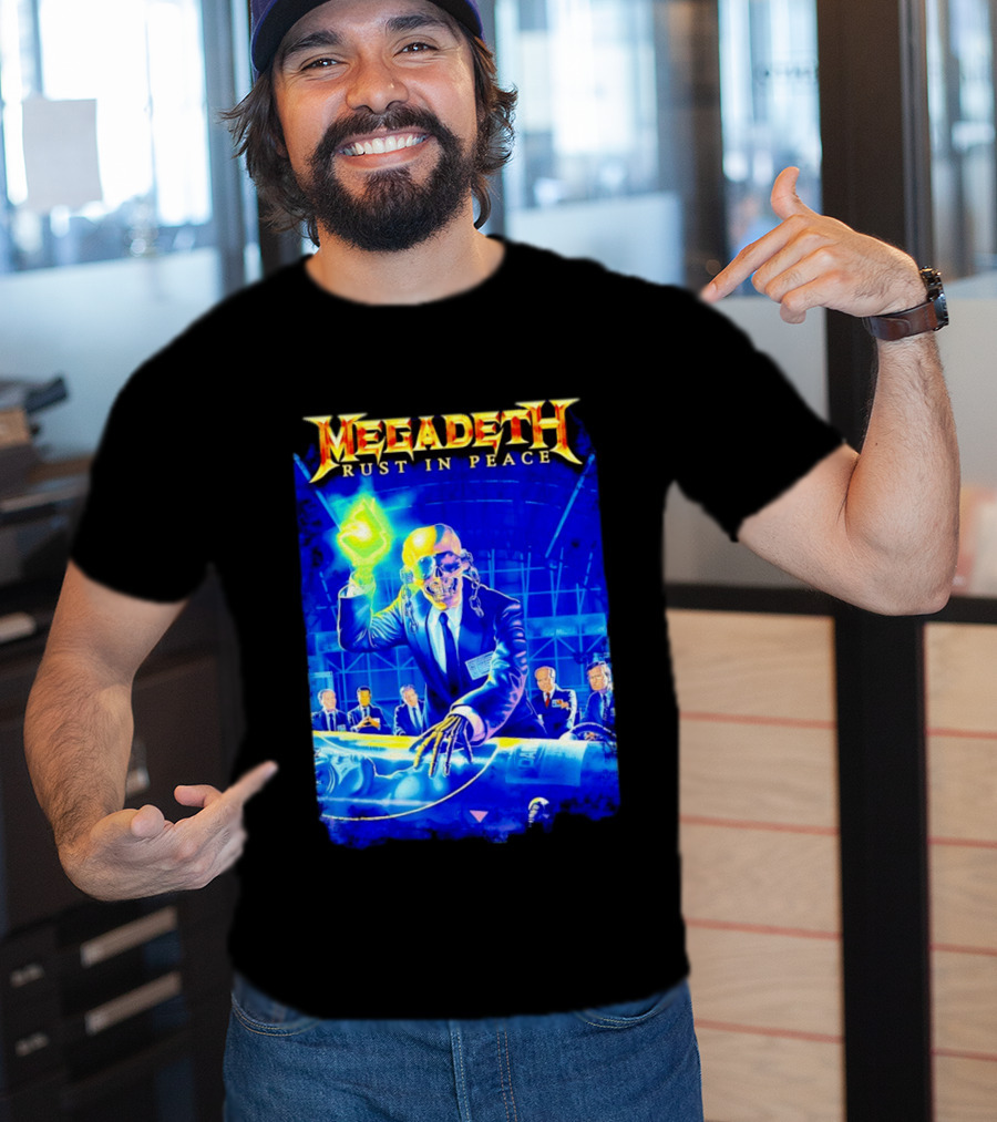 Megadeth Rust In Peace Vic Rattlehead Thrash Metal Classic Album T-Shirt