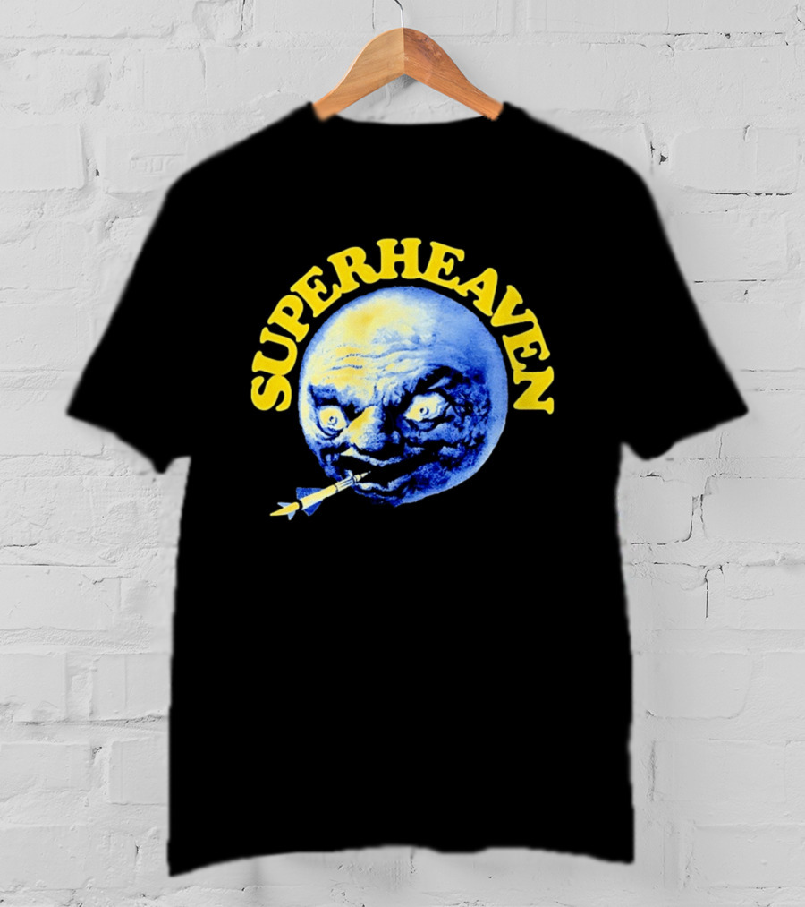 Superheaven Moon Rocket Alternative Rock Moon Face T-Shirt