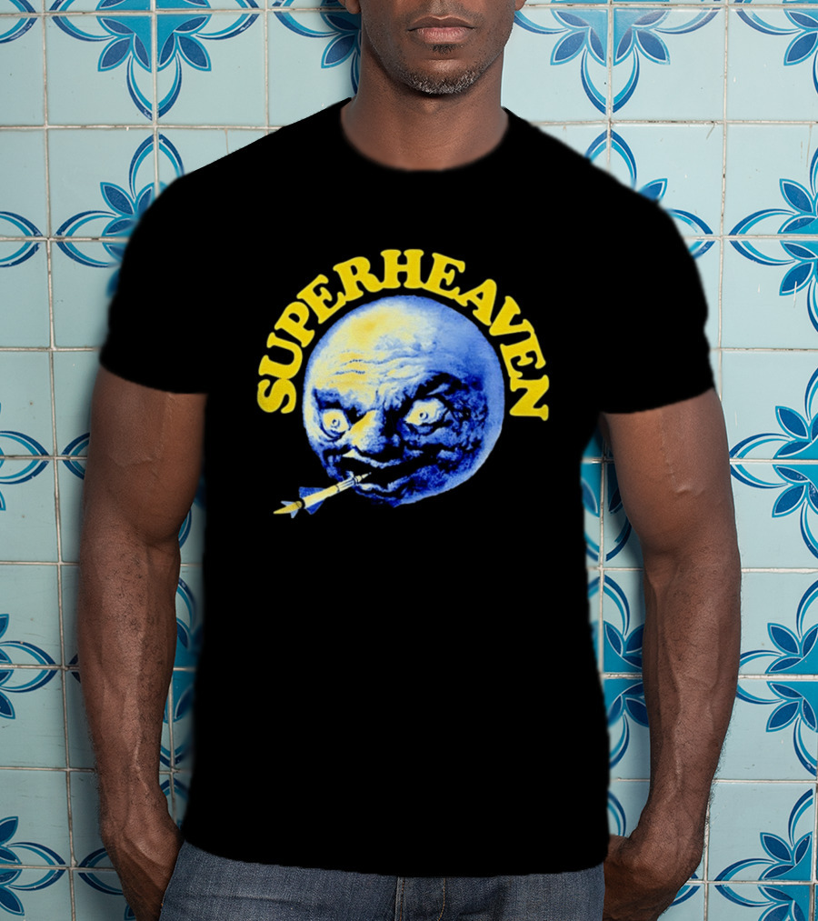 Superheaven Moon Rocket Alternative Rock Moon Face T-Shirt