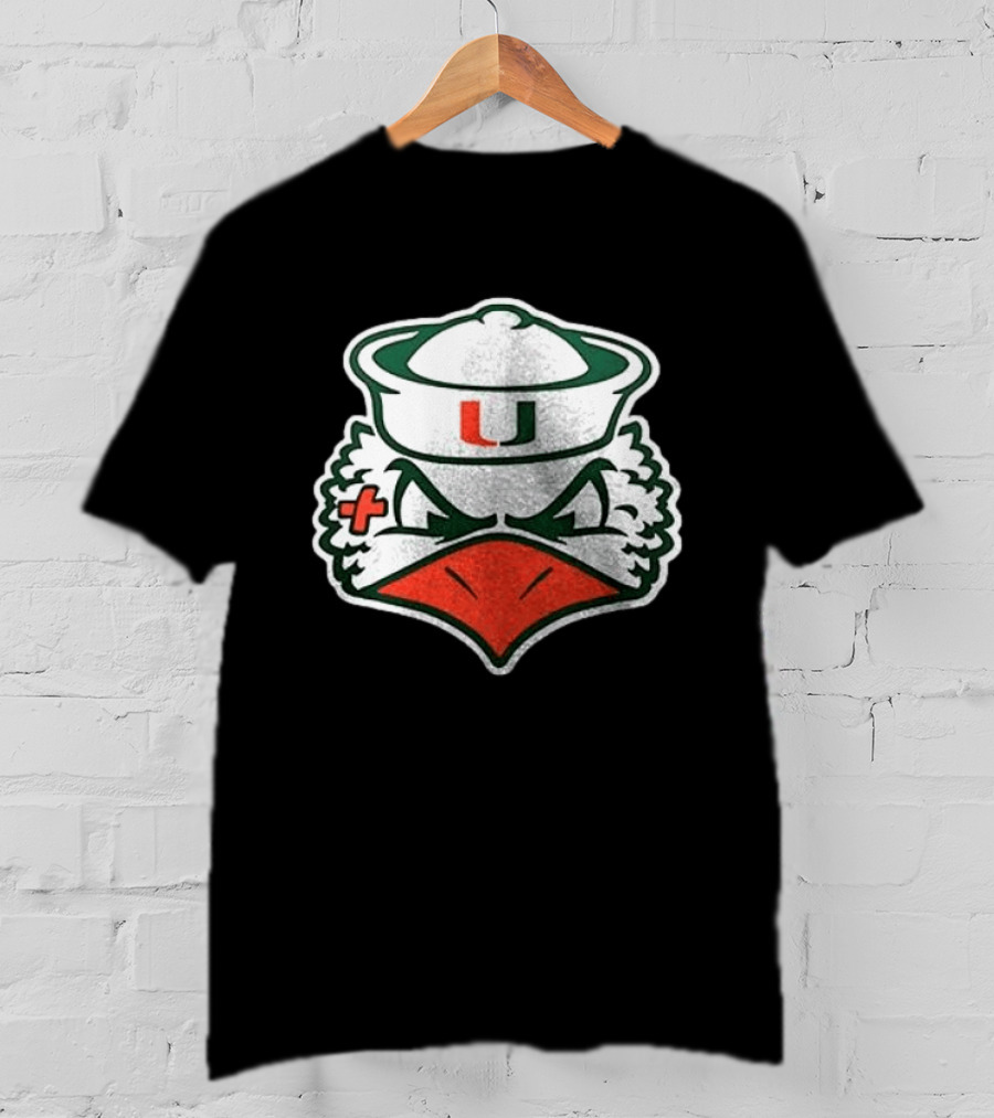 Miami Hurricanes Sebastian The Ibis Mascot U T-Shirt