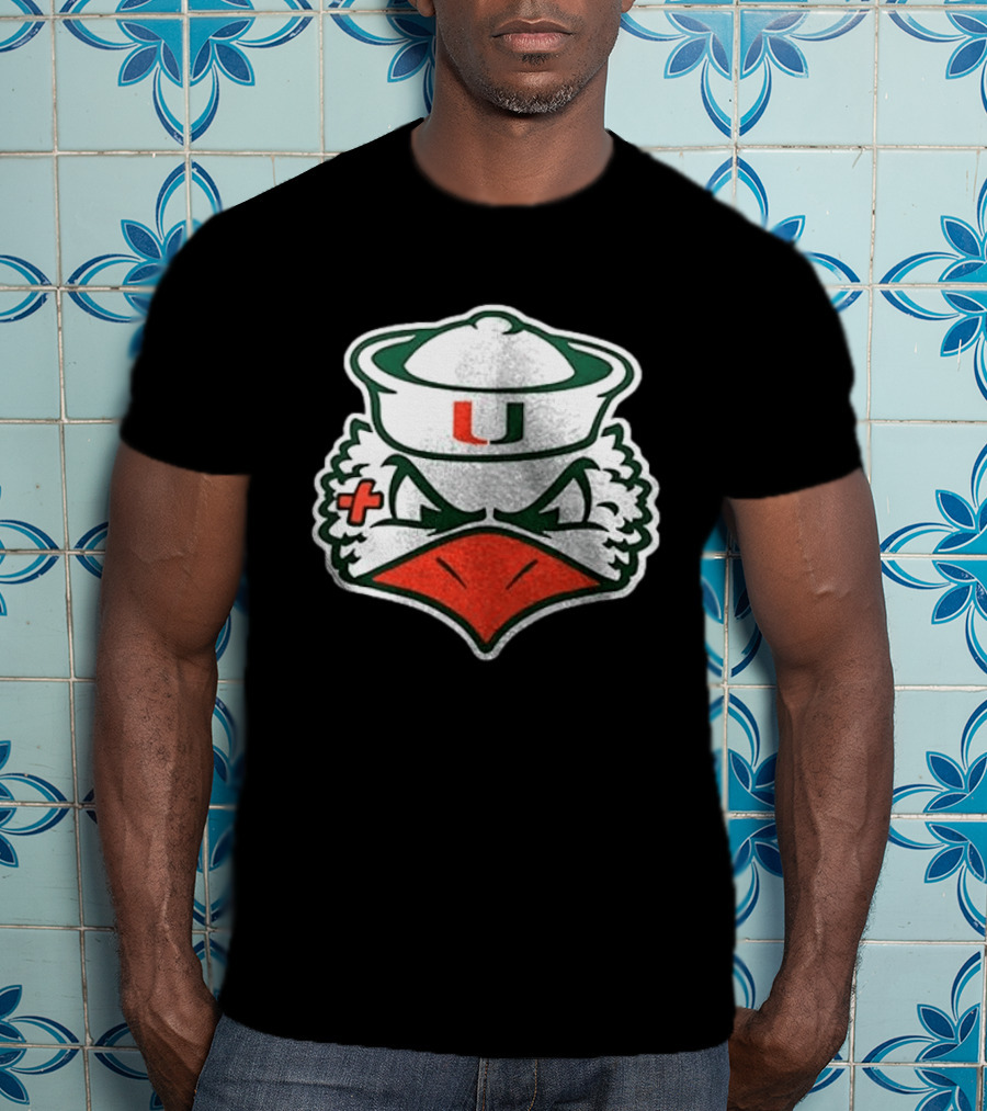 Miami Hurricanes Sebastian The Ibis Mascot U T-Shirt