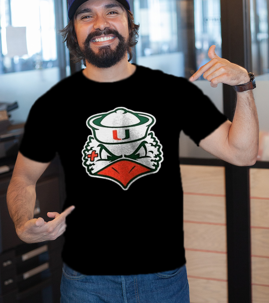 Miami Hurricanes Sebastian The Ibis Mascot U T-Shirt
