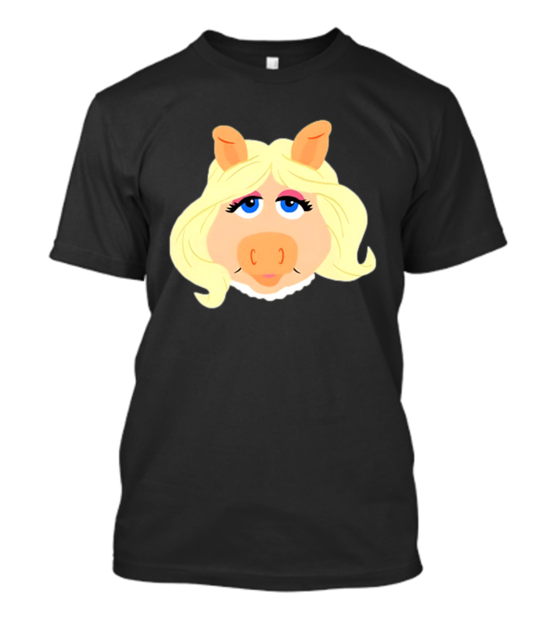Miss Piggy Iconic Jim Henson's Muppets Character Blonde Hair Blue Eyes T-Shirt