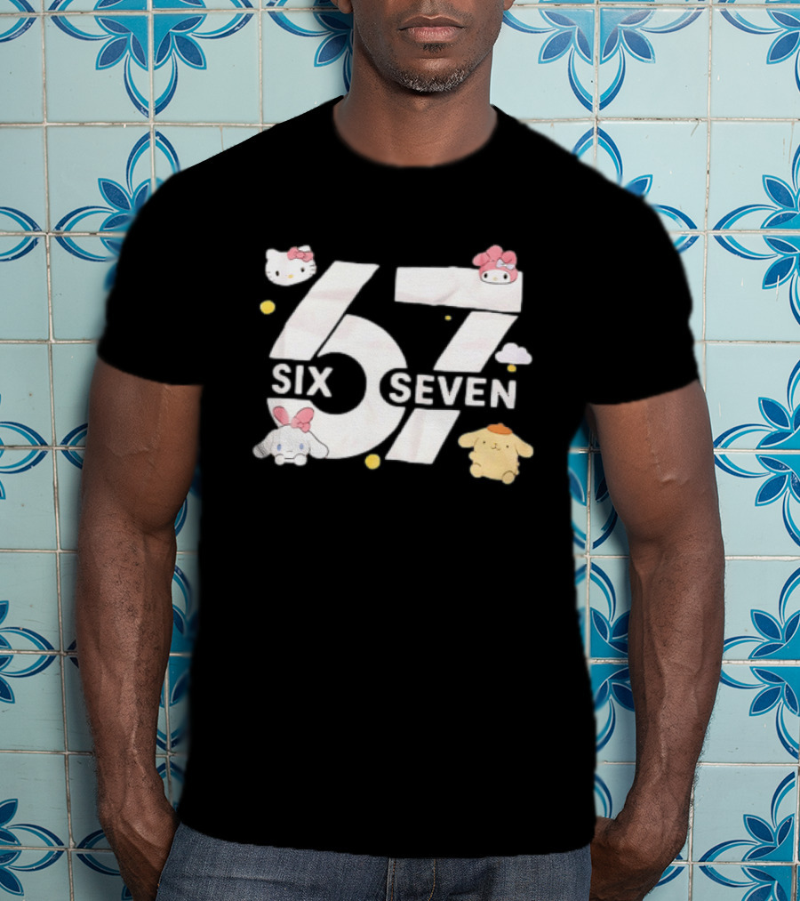 Hello Kitty Friends Sanrio Six Seven Characters T-Shirt