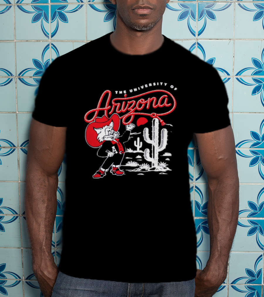 The University Of Arizona Wildcats Cowboy Cactus Scene T-Shirt
