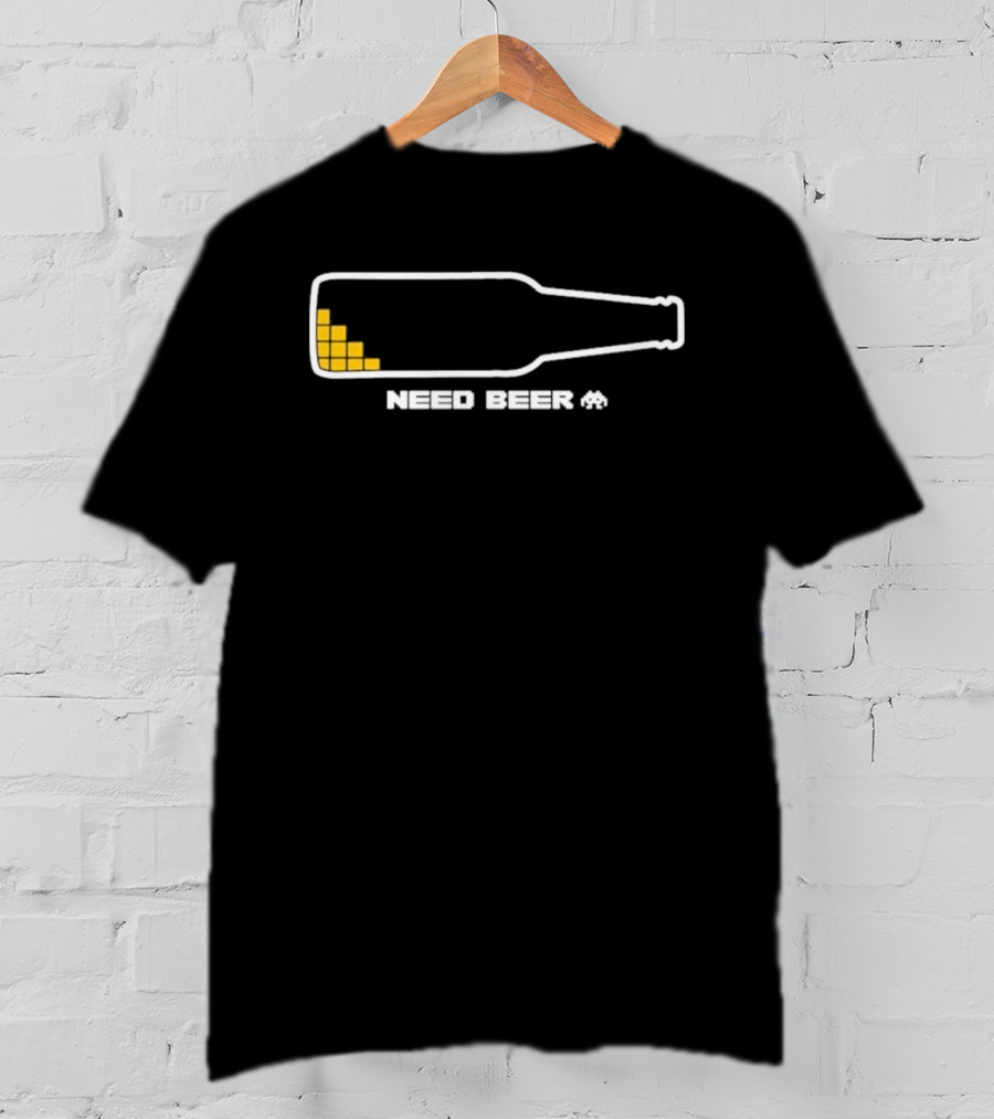 Need Beer Bottle Pixel T-Shirt