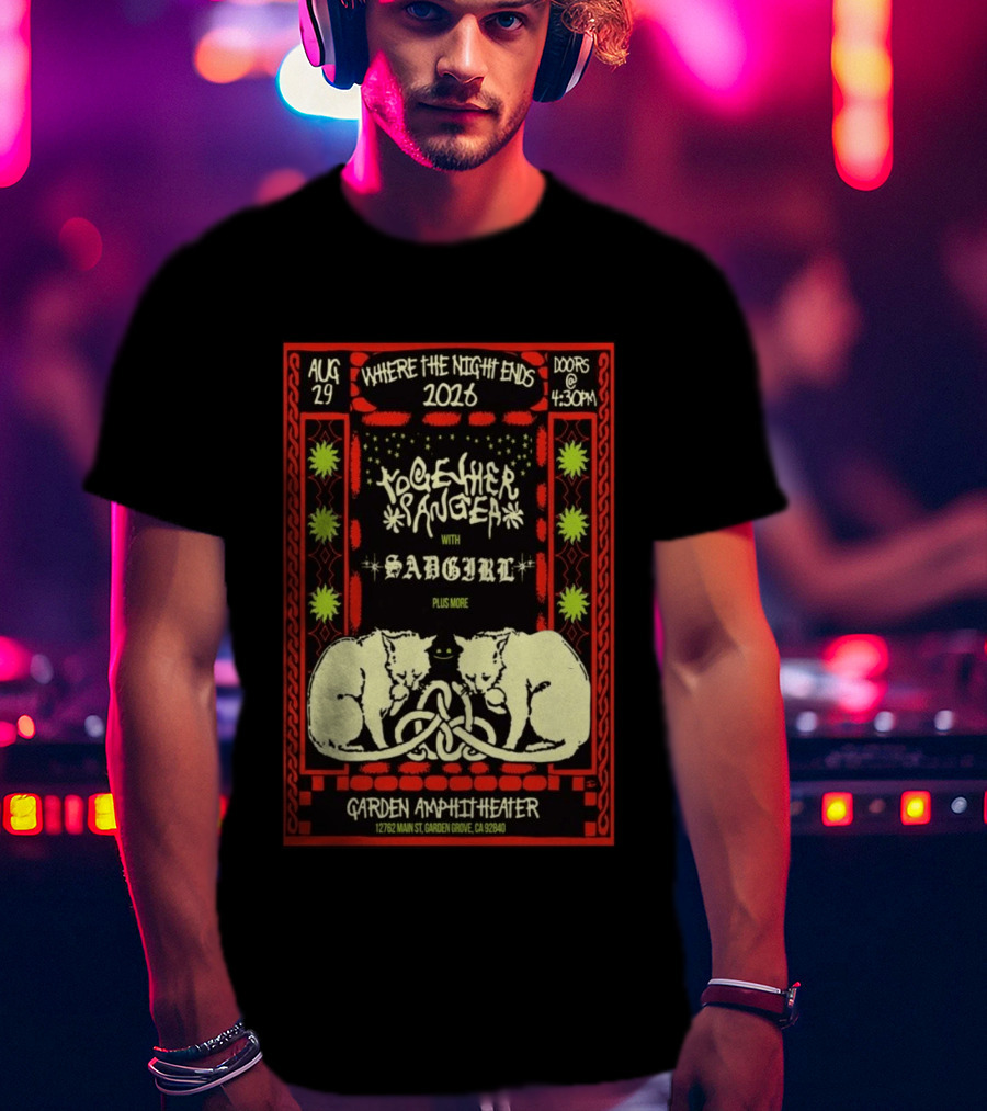 Together Sanguis Garden Amphitheater Concert August 29 2026 Featuring Sadgirl Where The Night Ends T-Shirt
