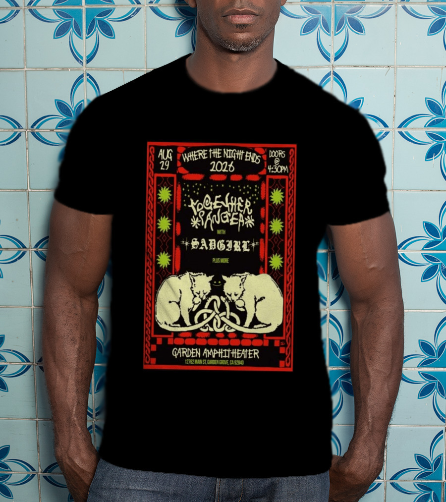 Together Sanguis Garden Amphitheater Concert August 29 2026 Featuring Sadgirl Where The Night Ends T-Shirt