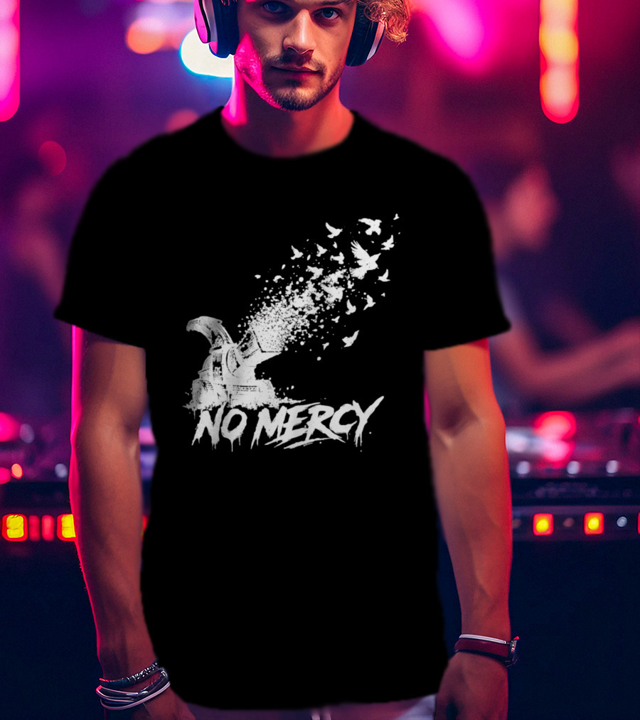 No Mercy Wood Chipper Bird Shredder T-Shirt
