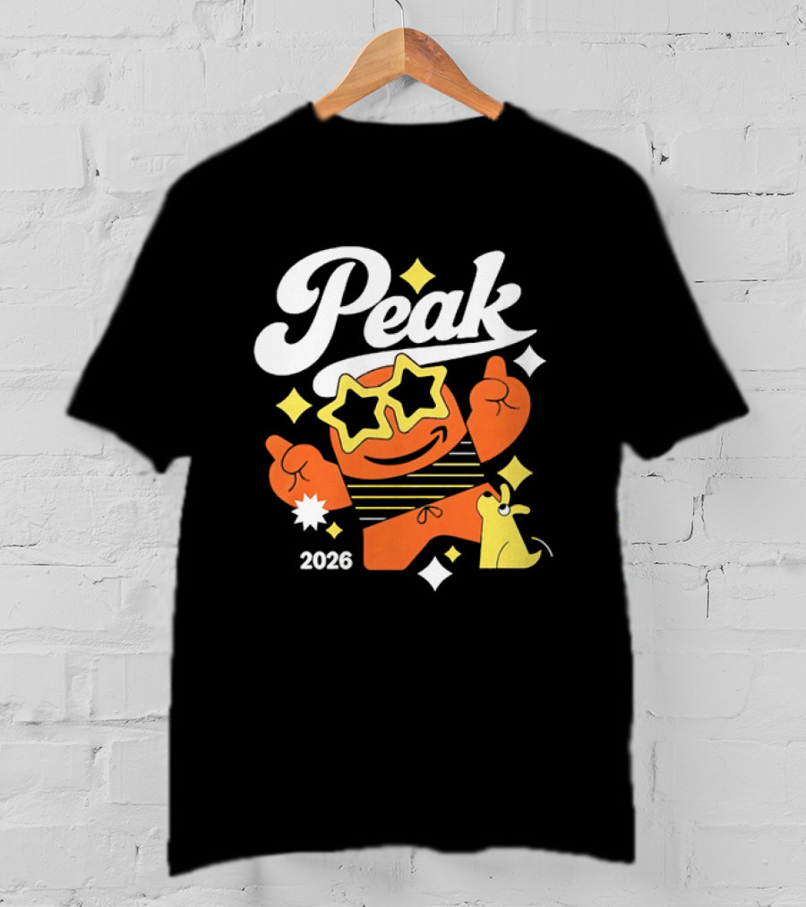 Peak 2026 Star Sunglasses Cartoon T-Shirt