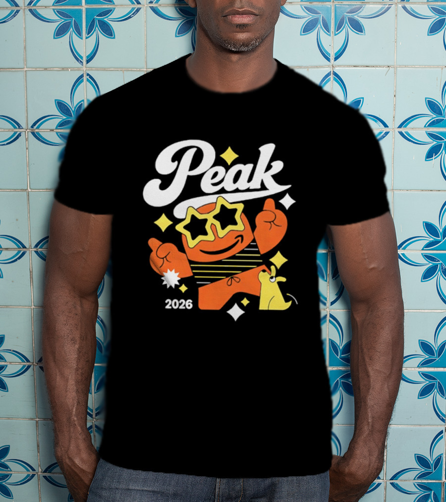 Peak 2026 Star Sunglasses Cartoon T-Shirt