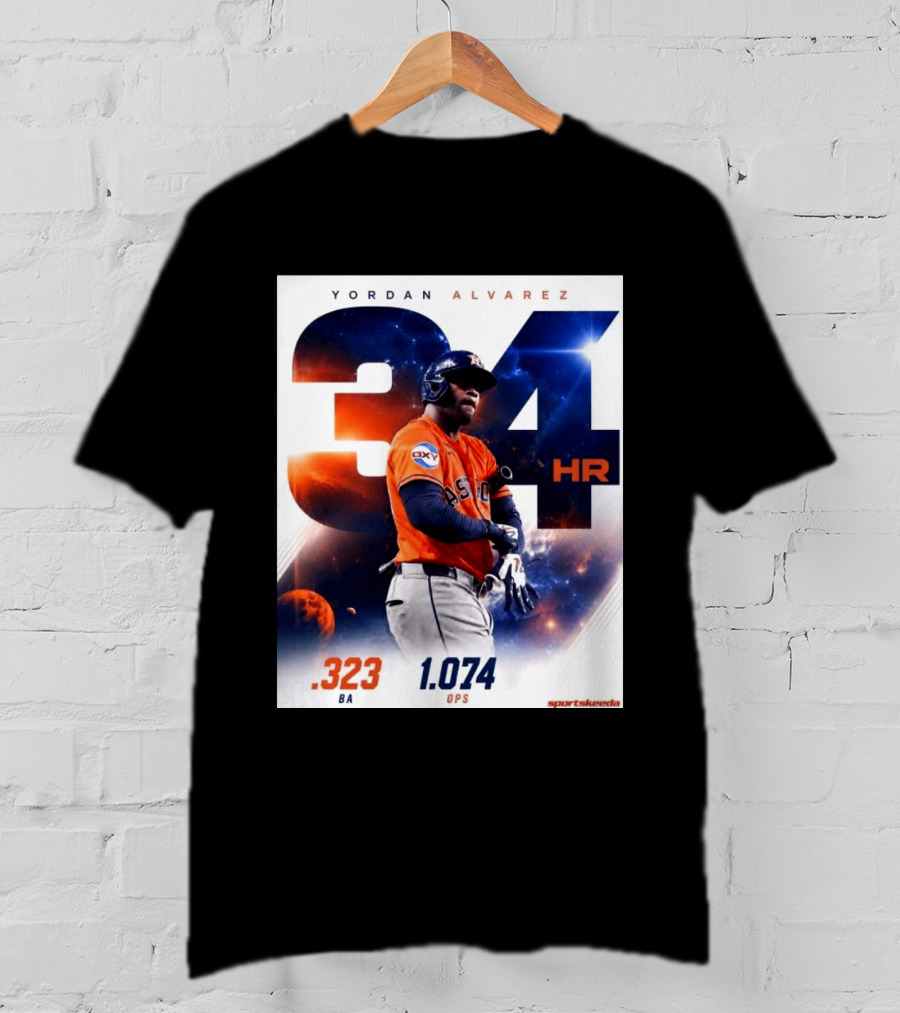 Yordan Alvarez 34 HR .323 BA 1.074 OPS Astros T-Shirt