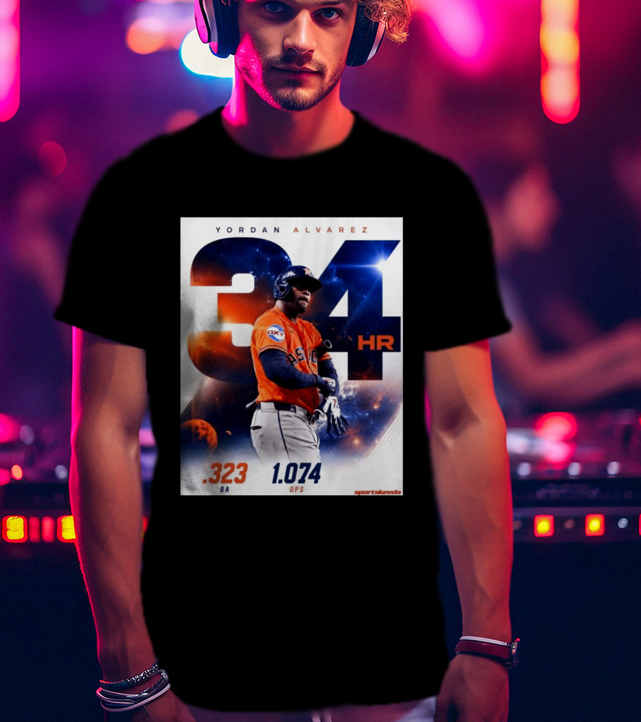 Yordan Alvarez 34 HR .323 BA 1.074 OPS Astros T-Shirt