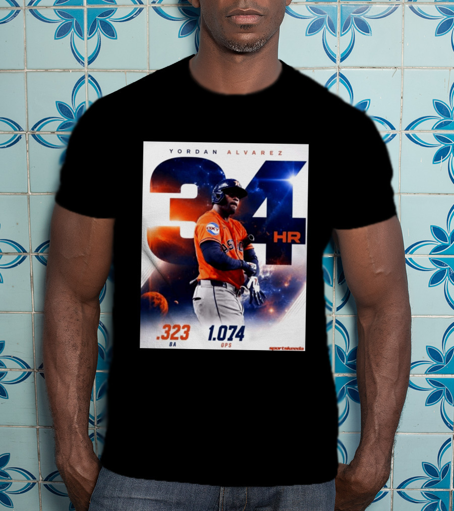 Yordan Alvarez 34 HR .323 BA 1.074 OPS Astros T-Shirt