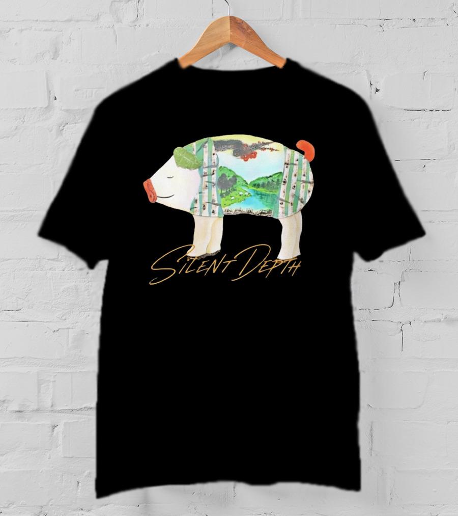 Silent Depth Pig Landscape Nature T-Shirt