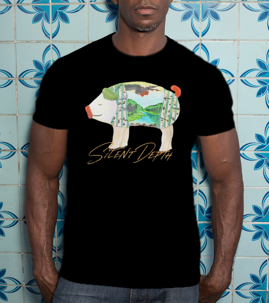 Silent Depth Pig Landscape Nature T-Shirt