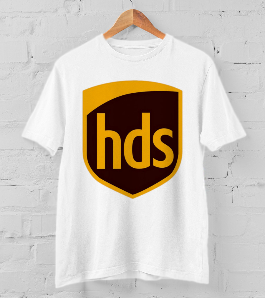HDS Shield Emblem Brown And Yellow Branding T-Shirt