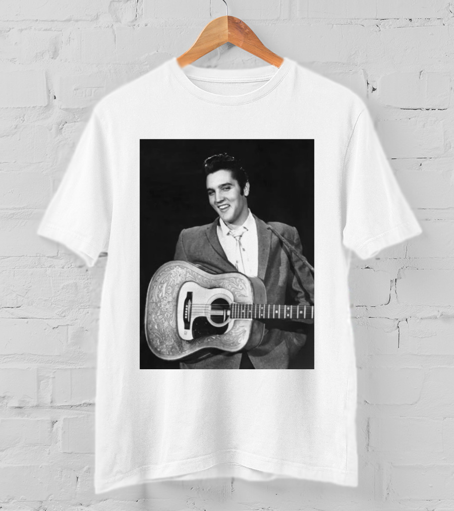 Elvis Presley Rock And Roll Iconic 1956 Style With Guitar T-Shirt