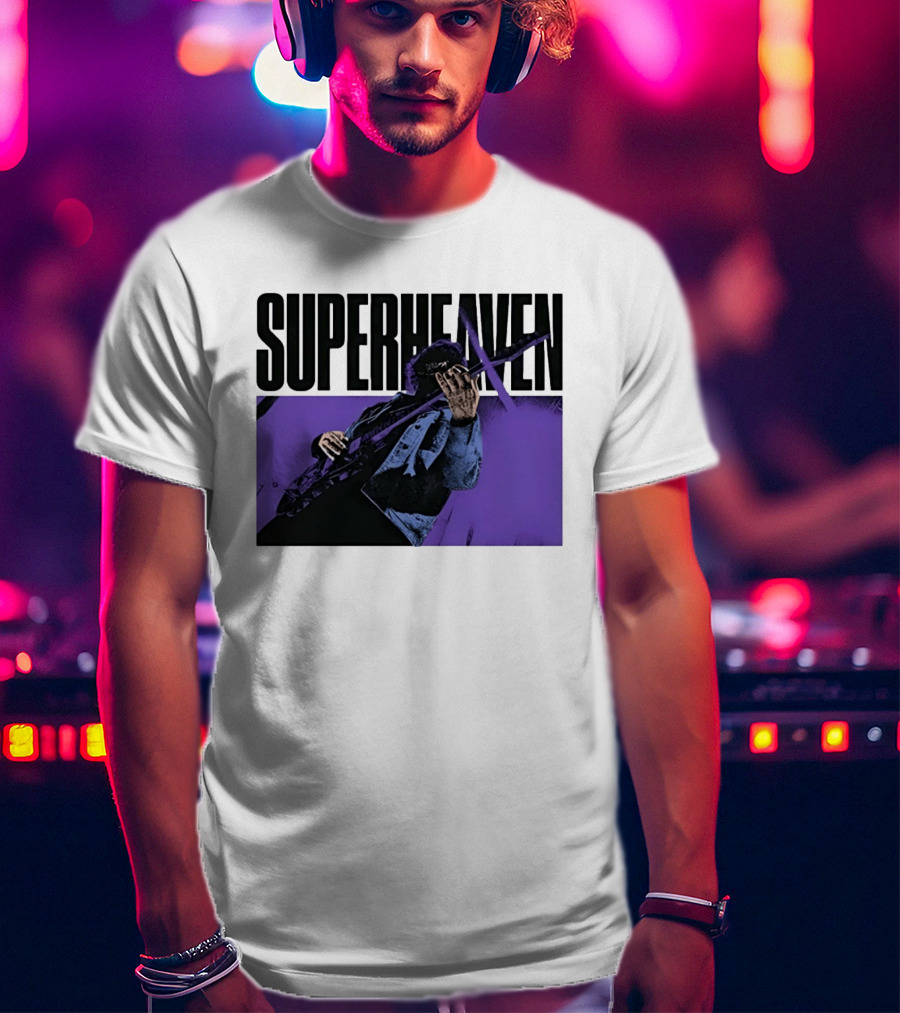 Superheaven Guitarist Performance Alternative Rock Purple Aesthetic T-Shirt